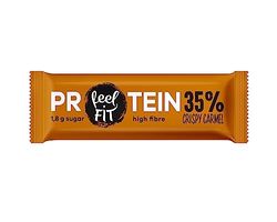 Feel FIT Protein 35% Crispy Carmel Barre protéinée - 14 g de protéines par barre, sans sucre ajouté, 40 g