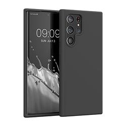 kwmobile telefoonhoesje compatibel met Samsung Galaxy S22 Ultra hoesje - Zachte case voor smartphone - Back cover in mat zwart