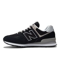 New Balance 574 Core Sneaker voor heren, Zwart/Wit, 46 EU