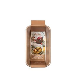 DECORA, 0070106 Moule Gold Line pour Cake 18,5 x 11,5 x 6,5 cm, Idéal pour préparer de délicieux Cakes, en métal antiadhésif Robuste.