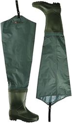 Shakespeare Sigma Nylon Lichtgewicht Waterdichte Heupstelaars met Laarzen voor Mannen en Vrouwen - Voor Waden, Vliegvissen, Jagen, Muck Work, Groen