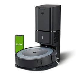 iRobot® Roomba® i3552 (i3+) Robotstofzuiger op basis van kaarttechnologie met wifi-verbinding en automatische vuilafvoer, Koel grijs/zwart