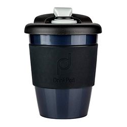 DrinkPod Herbruikbare BPA-vrij, 340 ml, koffiebeker van kunststof, NIGHT, zwart