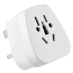 Electraline 70043 adaptador de viagem universal para o Reino Unido, branco