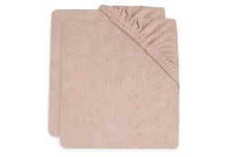 Jollein Aankleedkussenovertrek - Wild Rose - 2-pack - 50x70cm - katoenen badstof - overtrek aankleedkussen - oudroze