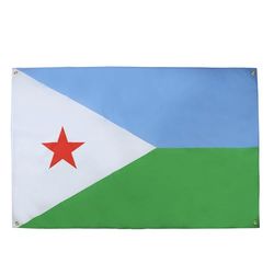 AZ FLAG Flaga Dżibuti 150x90 cm z 4 oczkami, flaga Dżibuti na balkon lub ścianę