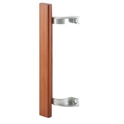 Prime-Line Products C 1189 Sliding Door Pull with Hardwood Handle and 6-1/2-Inch Hole Centers, Aluminum