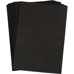 Lot de 10 feuilles de mousse en éthylène-acétate de vinyle au format A4 (21 x 30 cm), Épaisseur de 2 mm, Noir