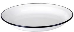 Ibili 912936 Assiette en acier émaillé vitrifié Blanche 36 cm