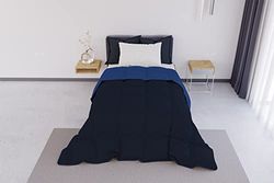 Italian Bed Linen ELEGANT Winter Quilt, Dark Blue/Royal Blue, 220x260cm