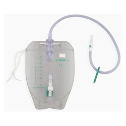 KERN TZ-0334 Ureofix Day and Night - Bolsa combinada para cama y piernas con grifo de drenaje, punto de muestra, cámara de goteo, parte trasera de fieltro, válvula antirreflujo, estéril, 800 ml,