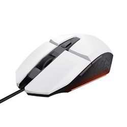 Trust Gaming GXT 109W Felox spelmus med 6 programmerbara knappar, avancerad programvara, flerfärgad LED-belysning, 200-6400 DPI, 1,5 m USB-kabel, RGB datormus för PC, bärbar dator, Windows – vit