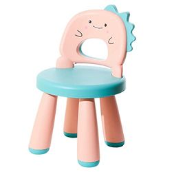 Chaise De Bureau Enfant En Plastique - Tabouret enfant - Fauteuil Enfant Et Bébé Ergonomique Confortable Légère Robuste - Adapté De 2 À 6 Ans - Facile À Nettoyer - Design Dinosaure - Petite Chaise