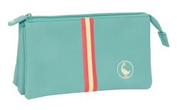 Safta EL Ganso Basics - Portatodo Triple, Estuche Infantil, Estuche Niño, Ideal para Niños en Edad Escolar, Cómodo y Versátil, Calidad y Resistencia, 22x3x12 cm