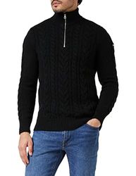 Schott NYC Plbruce2 Maglione Pullover, Black, 2XL Uomo