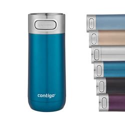 Contigo Luxe Autoseal thermosbeker, roestvrijstalen beker-to-go, isoleerfles, lekvrij, koffiebeker-to-go, vaatwasserbestendig, isoleerbeker met Easy-Clean-deksel, BPA-vrij