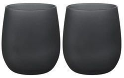 BRUNNER 0830183N.C1M Set Bicchieri Infrangibili in Policarbonato di Alta qualità 2 Pz, Waterglass Brownsatin, 35 Cl