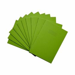 RHINO VEX668-1205-4 - Paquete de 10 cuadernos de hojas rayadas A4, verde