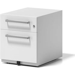 Bisley Roll Container Ordenador con Mango, 1 Universal cajón, 1 cajón, HR de Metal, 696 Tráfico Color Blanco, 56,5 x 42 x 49.5 cm
