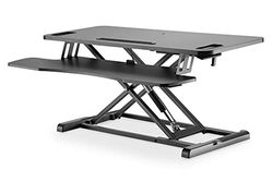 DIGITUS Ergonomisk skrivbordsinfästning för hälsosamt arbete - arbetsstation för sittande och stående arbete - tangentbords- och musfickan