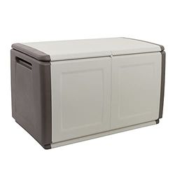 Art Plast Tronc de conteneur polyvalent en polypropylène, boîte pleine longueur, 100% Made in Italy, 96x53h57 cm, couleur gris clair