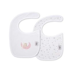 Verpakking met 2 slabbetjes, 20 x 30 cm, roze