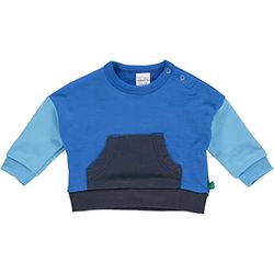 Fred's World by Green Cotton Sweat Block Sweatshirt Baby Maglione, Victoria Blue, 92 Ragazzino