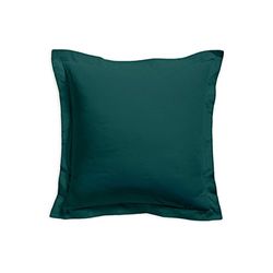 Today Funda de Almohada de Tiro Plano de Algodón 75 x 75 cm, Verde Esmeralda