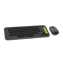 Logitech Pop Icon Combo, combinación de Teclado y ratón Bluetooth, Escritura cómoda, Teclas y Botones programables, clics discretos, Easy-Switch para hasta 3 Dispositivos - Grafito - QWERTY