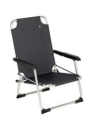 Bo Camp Copa Rio Low - Sedia Pieghevole Bassa in Alluminio Nera 44X54X77 Cm, Portata Massima 100 kg
