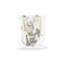 Bonamaison Printed Tote Bag, Reusable Grocery Bag, Shopping Bag, Machine Washable, Foldable, Canvas Cloth Bag with Handles, 48x55 Cm