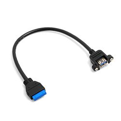System-S 57473163 USB type A 3.0 op 20pin moederbord Header kabel met voor Panel Mount 30cm