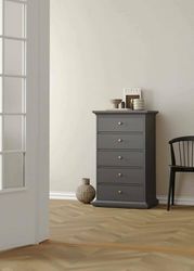 Dmora - Cassettiera Clementine, Settimino Multiuso, Comò Camera da Letto, Mobile con cassetti, 63x49 h105 cm, Grigio