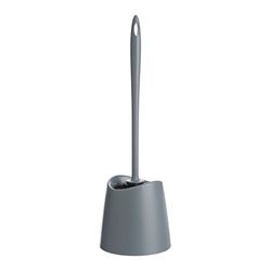 TATAY Toilet Brush | Durable Materials | Modern Design | Fixed and Long-Lasting Brush for Hygienic Cleaning | Multiple Bathroom Brush Colors | Made in Spain | 12 x 12 x 38 cm – Grey