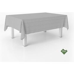 ECOMMERC3 Nappe Anti-Taches Vichy pour Table rectangulaire Taille 300 x 140 cm - Nappe Vichy au Toucher Extra Douce et imperméable, Couleur Gris Clair
