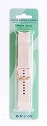 Friendly License - Smartwatch strap - Compatible with Samsung Watch 4 20 mm - Pink - Made of durable silicone - for wrists between 14 and 21.5 cm - Adjustable accessory