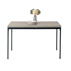 HOMYLIN Tavolo da pranzo da 120 cm, in legno, effetto tavolo, rettangolare, per sala conferenze, cucina, ristorante, appartamento, grigio