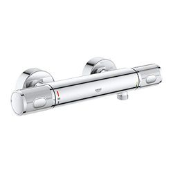 GROHE QUICKFIX, Precision Feel, Miscelatore termostatico per doccia, limitatore di portata GROHE EcoButton blocco sicurezza 38, Cromo, 34790000