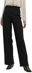 Vero Moda Women's VMBECKY HR Wide Pull ON Pant Slacks, Black, L/30