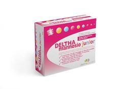 DELTHAmannosio Junior D Mannosio alto dosaggio 500mg Mirtilli rossi e nucleotidi purificati Made in Italy per le vie urinarie dei bambini