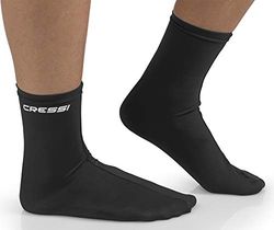 Cressi Fins Socks Black - Socken für Menschen, die in ihren Flossen leben und die perfekte Passform einer vollen Fußflosse benötigen, Schwarz, für Erwachsene unissexo