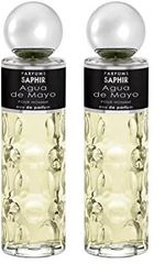 PARFUMS SAPHIR Agua de Mayo, Eau de Parfum con Vaporizzatore Per Uomo, 200 Ml (Confezione da 2)