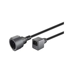 Goobay 51476 Przedluzacz ze Stykiem Ochronnym, Nero, 0.2m Lunghezza del Cavo