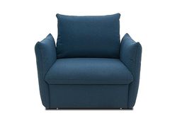 DOMO Collection Cloud Box función canapé, ingeniería Metal Plástico Sofá Cama con diván, sillón Individual Material de Madera Tela, Azul, 120