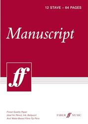 64-page, A4 Manuscript Spiralbound Book, 12-stave: 12-Stave - 64 Pages - A4 - White
