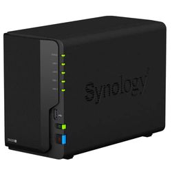 Synology DS220 4 TB Desktop NAS-system 2-bay-system, installeras med 2 x 2 TB Seagate IronWolf hårddiskar