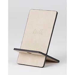 RHODIA 194412C - Support pour Téléphone Mobile Beige - 8 x 8,5 x 13 cm - Extérieur Simili Cuir - Collection Home Office rama - Organisation de Bureau & Rangement Design