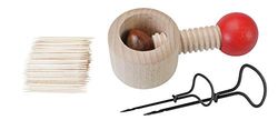 Pebaro setbox 3 set kastaniborr med hållare, nagelborr och 190 tandspade, för pyssel med kastanier