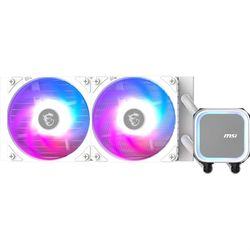 MSI MAG CORELIQUID A13 240 AIO CPU Liquid Cooler - Copertura completa della CPU, Design migliorato del canale d'acqua, CycloBlade 7, Radiatore a flusso separato, Ventole con cuscinetto a RIFLE