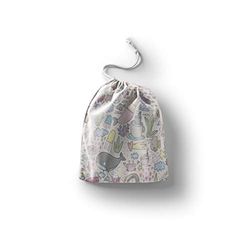 Bonamaison Impreso Algodón Bolsas con Cordón, Bolsa con Cordel para el Hogar y el Almacenamiento de Verduras, Bolso de Compras, Plegable, Ecologica, Reutilizables, Tamaño: 12x15 Cm